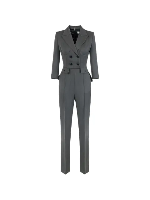 Elisabetta Franchi Cool wool jumpsuit Grey TU06766E2