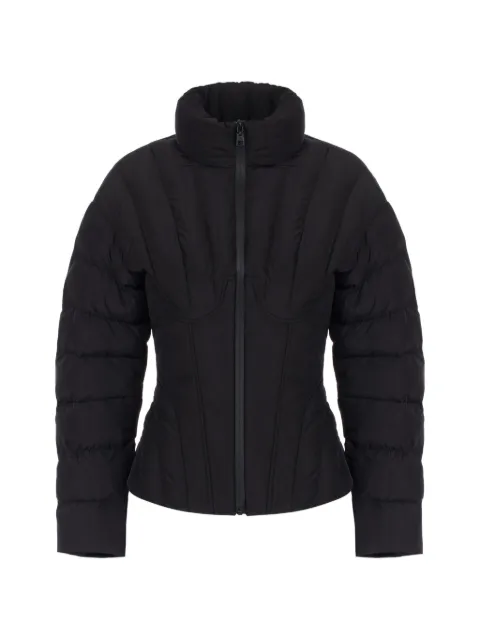 Elisabetta Franchi down jacket in voile fabric Black PI95D66E2