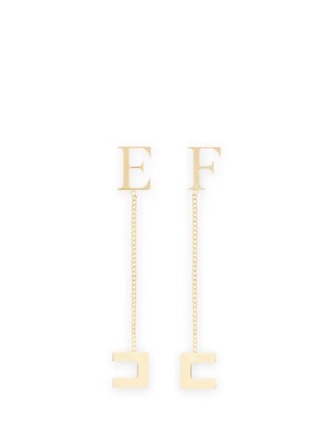 Elisabetta Franchi chain earrings with logo Gold OR54A67E2