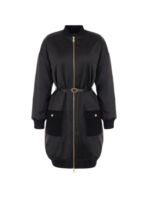 Elisabetta Franchi down jacket in voile fabric Black PK01D66E2