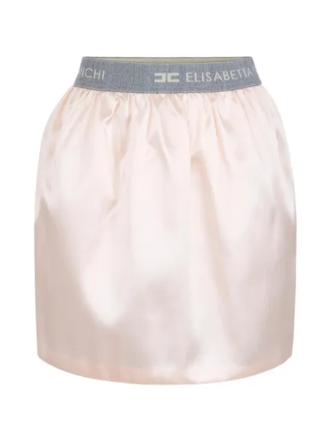 Elisabetta Franchi silk gazar miniskirt Pink GO24567E2