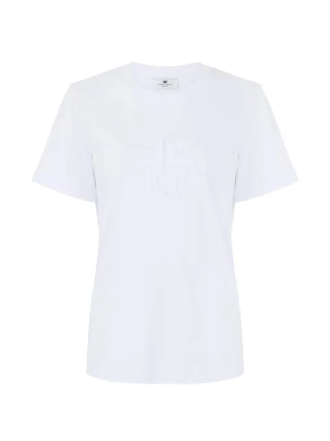 Elisabetta Franchi jersey T-shirt with logos White MA75P66E2