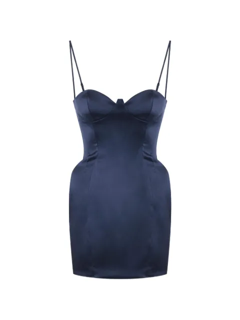 Elisabetta Franchi mini dress in gazar fabric Blue AB03367E2
