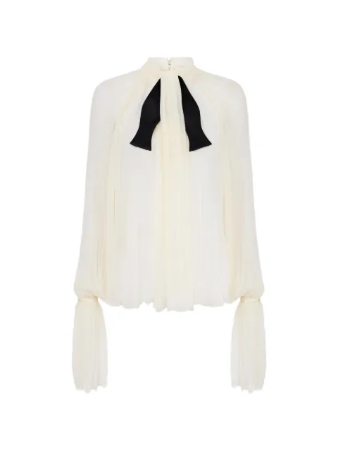 Elisabetta Franchi blouse in crepon fabric Neutrals CA21167E2