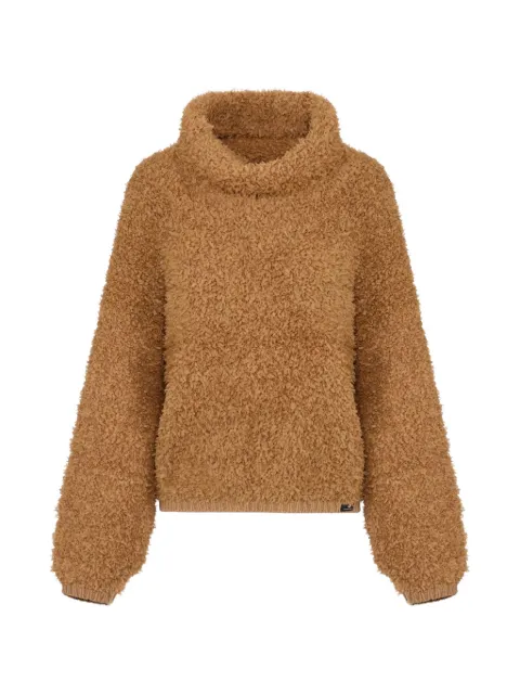 Elisabetta Franchi pullover in fleece fabric Brown MK33T67E2