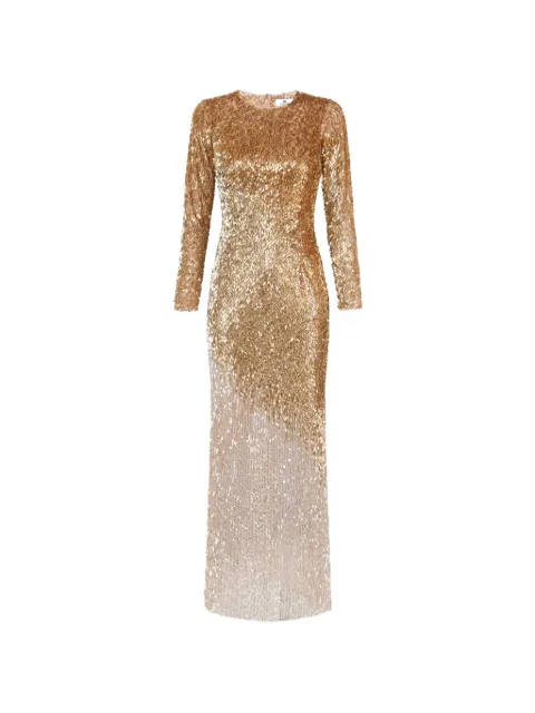 Elisabetta Franchi Red Carpet dress in metallic tulle fabric Gold ABR3967E2