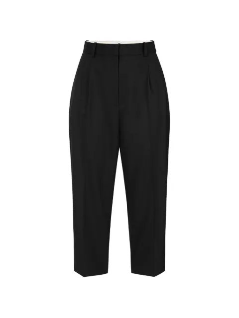 Elisabetta Franchi pleated button-detail trousers Black PA18466E2