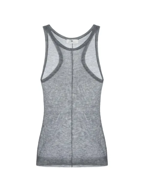 Elisabetta Franchi wool top with ribbing Grey TK05W66E2