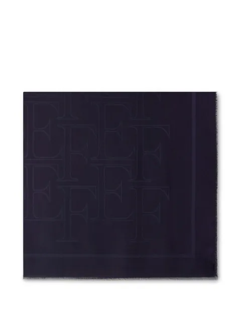 Elisabetta Franchi viscose and modal foulard scarf Blue SC02F66E2