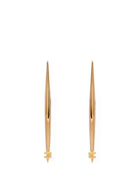 Elisabetta Franchi logo-plaque drop earrings Gold OR24A66E2