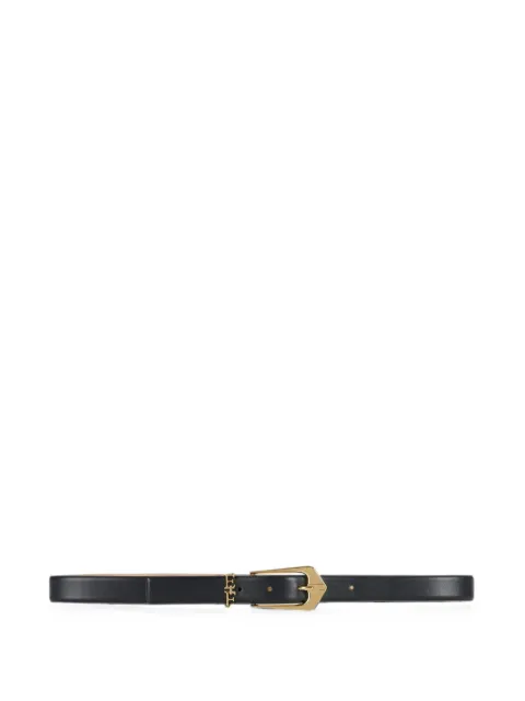 Elisabetta Franchi leather belt with logo details Black CT31S66E2