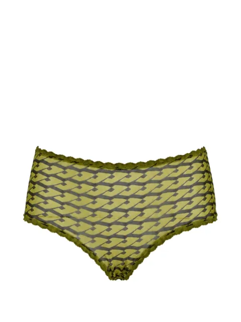 Laura Urbinati geometric-print briefs Green I3S02RS