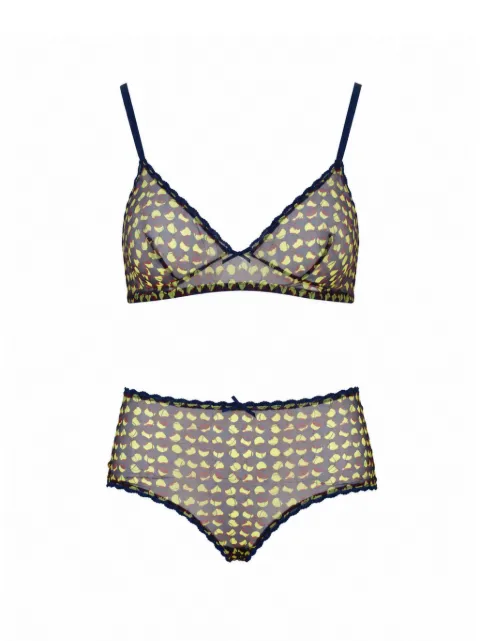 Laura Urbinati geeometric-printed tulle briefs Blue I5S02RC