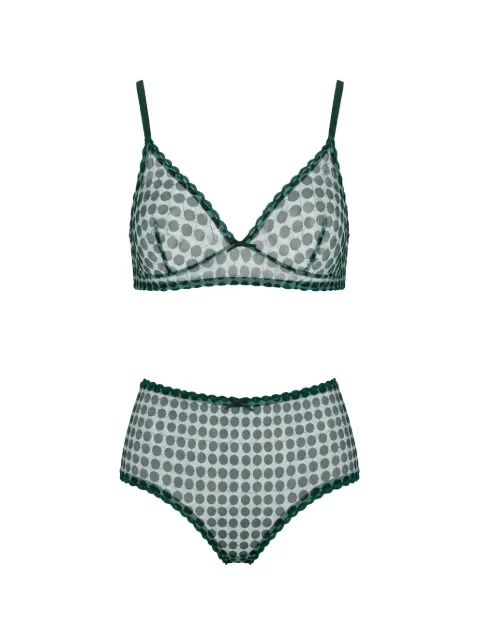 Laura Urbinati polka-dot tulle briefs Green I5S02RC