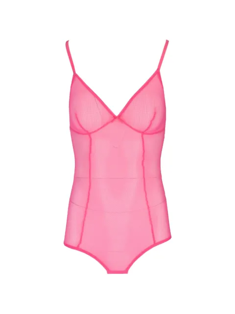 Laura Urbinati mesh-panelled bodysuit Pink E7B01PR