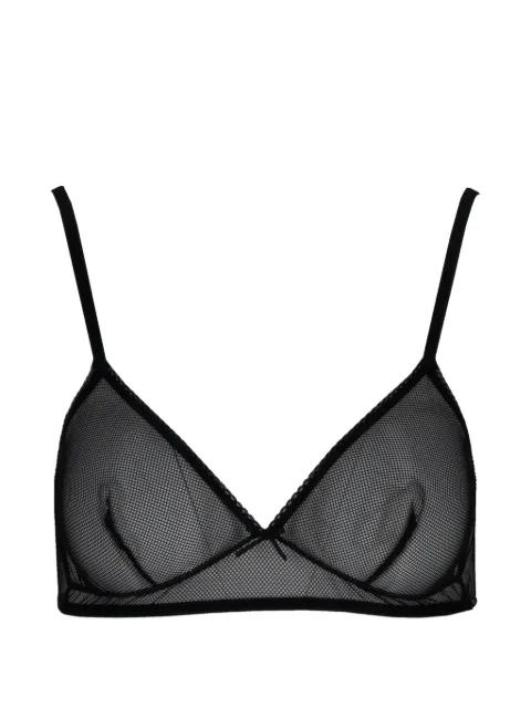 Laura Urbinati bow-detail mesh bra Black E7R04PR