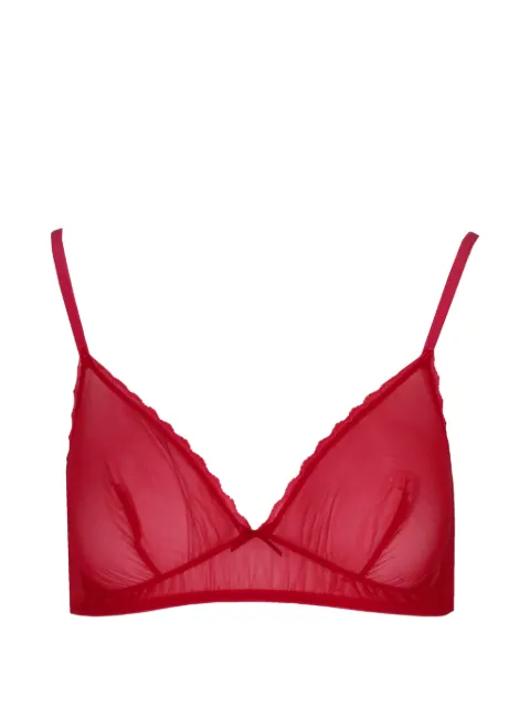 Laura Urbinati tulle bow-detail bra Red I6R04RZ