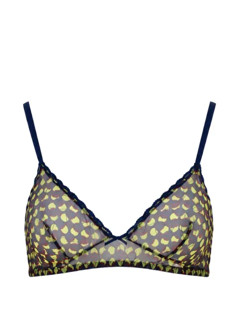 Laura Urbinati patterned tulle bra Blue I5R06RC