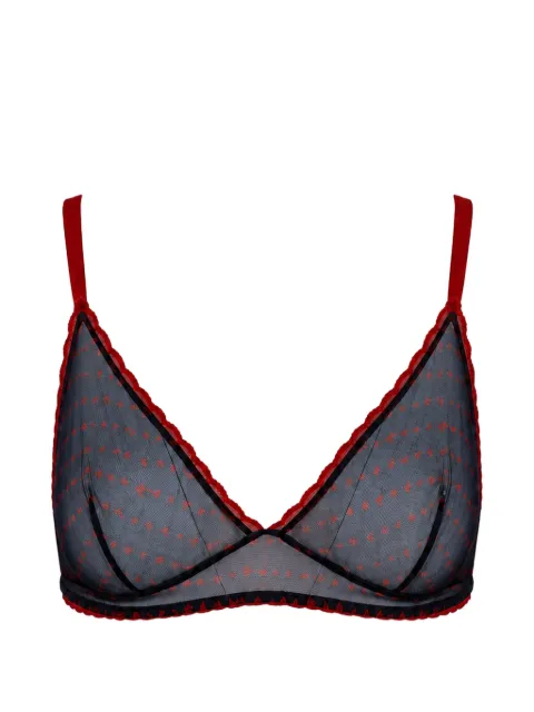 Laura Urbinati patterned sheer bra Blue I2R05RM