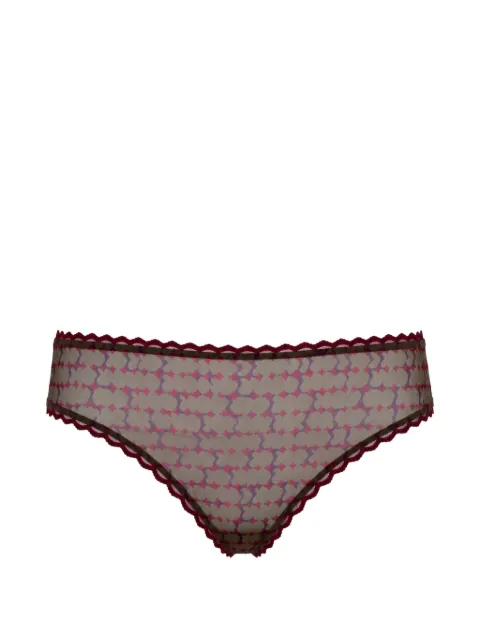 Laura Urbinati geometric-print scallop-edge briefs Purple I2S03RM