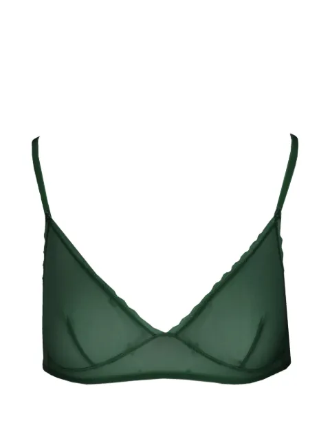 Laura Urbinati triangle-cup tulle bra Green I2R05RZ