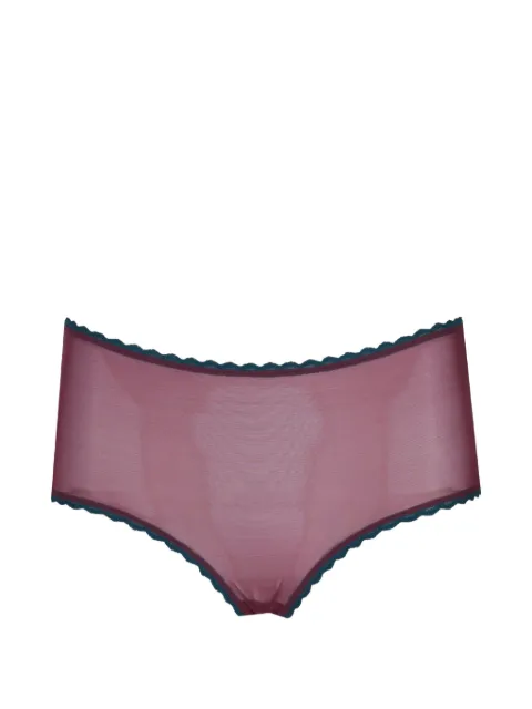 Laura Urbinati two-tone lace-trim briefs Purple I4S02RM