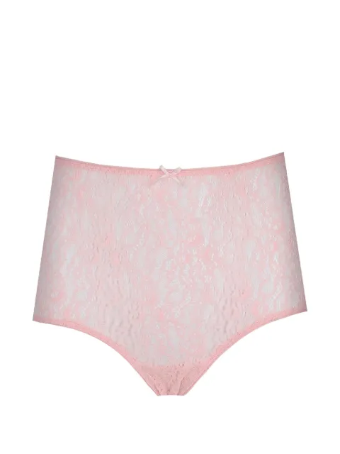 Laura Urbinati lace-panelled bow-detail briefs Pink E6S02ZB