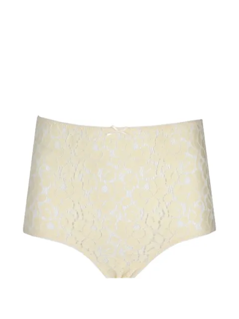 Laura Urbinati lace-panel bow-detail culottes Neutrals E6S02ZM