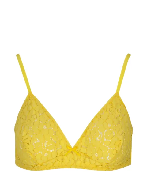 Laura Urbinati floral-lace bra Yellow E6R05ZM