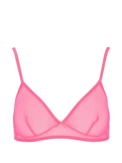 Laura Urbinati bow-detail mesh bra Pink E7R04PR