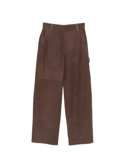 IRO leather panelled trousers Brown WP23MILTONI