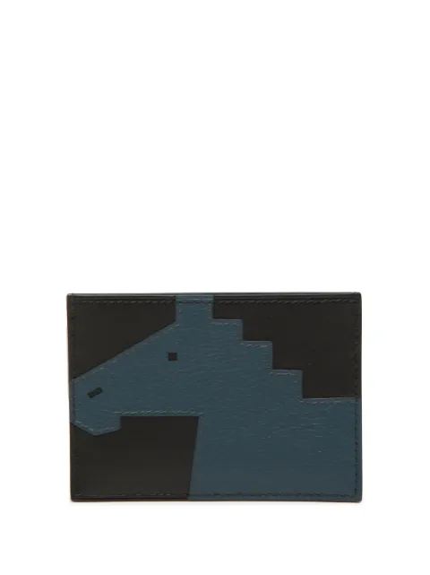 Hermès Pre-Owned 2024 Evercolor and Tadelakt Cheval Picto card holder Black 94IFM53EL1HHOYDZ