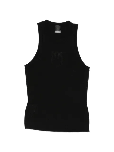 PINKO Love Birds ribbed top Black 107321A18M
