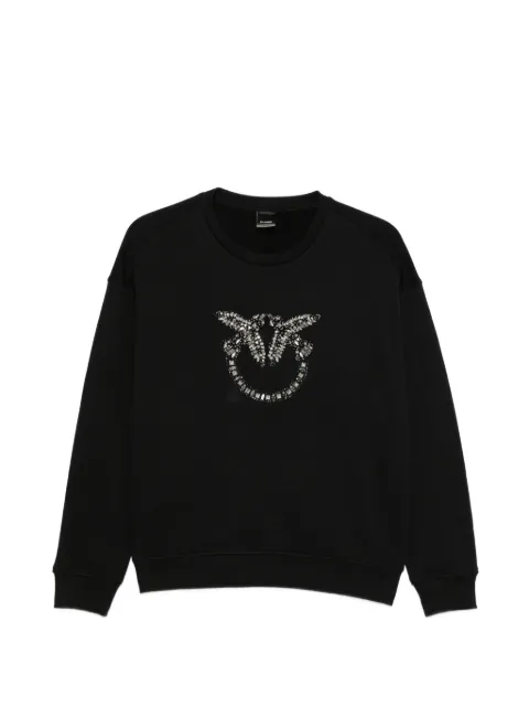 PINKO Love Birds embellished sweater Black 100534A3JQ
