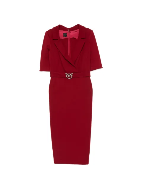 PINKO Love Birds belted dress Red 107475A3AH