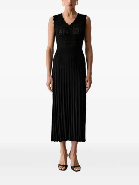 Morgan pleated midi dress Black 261RMAGO
