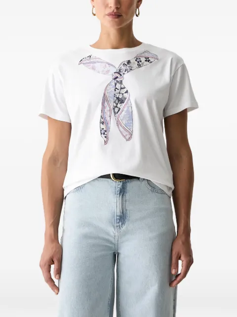 Silvian Heach Santis scarf-print T-shirt White GPP26552TS