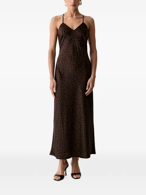 Morgan leopard-print backless maxi dress Brown 261RINE