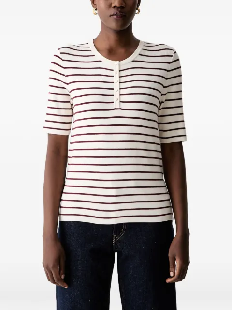 Mos Mosh MMAliz striped short-sleeve top Neutrals 179080