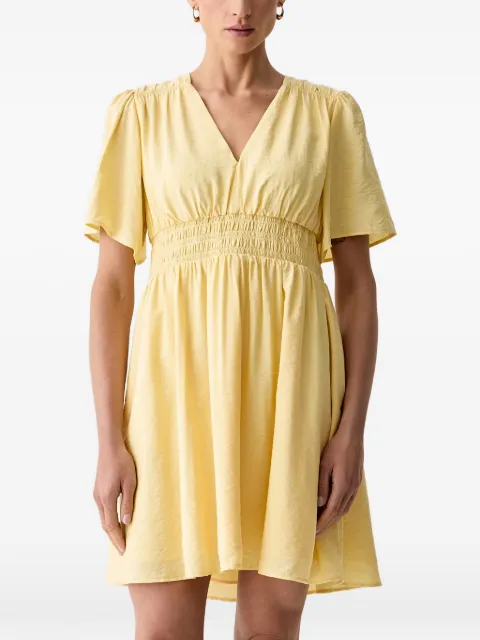 Morgan shirred-waist mini dress Yellow 261RITILA