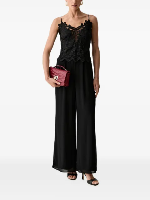 Morgan lace-panelled jumpsuit Black 261PBELLE
