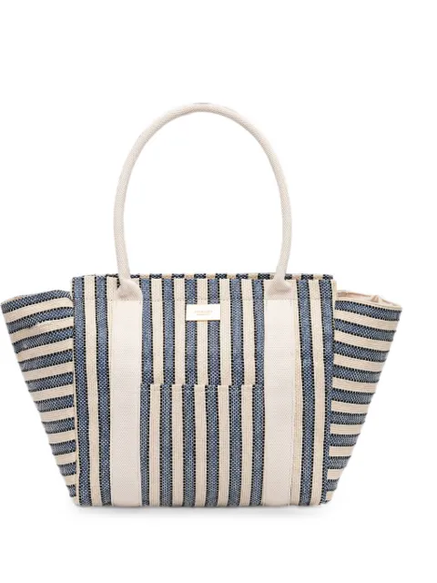 Morgan striped tote bag Neutrals 2612TIYA