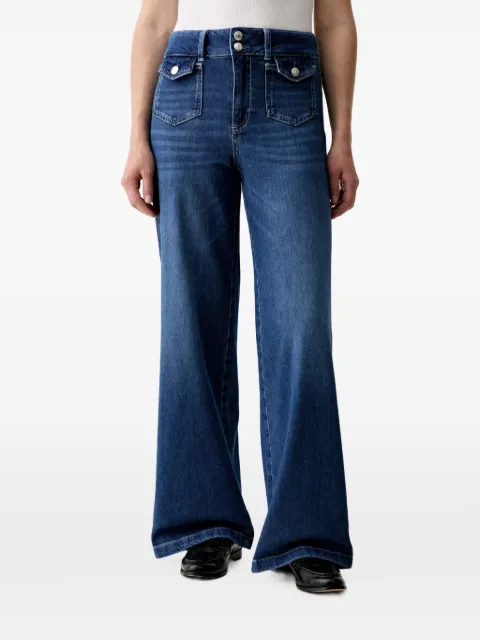 Mos Mosh MMColette Nagato patch-pocket wide-leg jeans Blue 179840