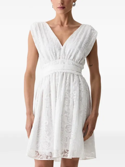 Morgan lace-overlay mini dress White 261RLACO