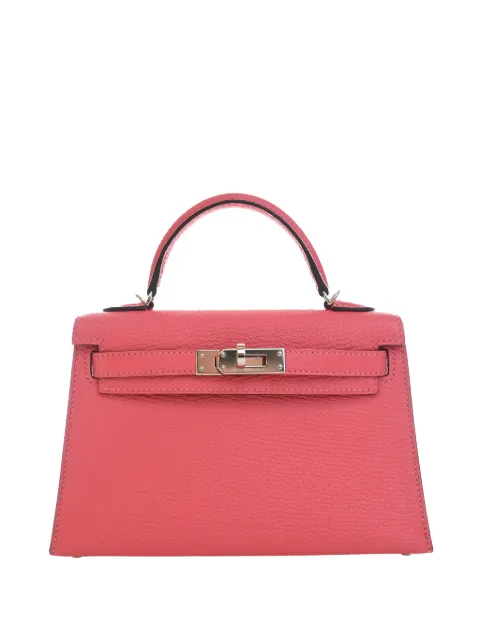 Hermès Pre-Owned 2019 Mini Chevre Mysore Kelly II Sellier 20 satchel Pink IOOPR0JLHRBVVI3N