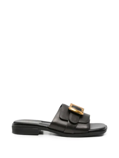 SERGIO MORETTI FIRENZE buckle-detail square-toe sandals Black 604526113