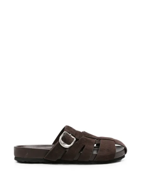 SERGIO MORETTI FIRENZE buckle-fastening caged sandals Brown 604526104
