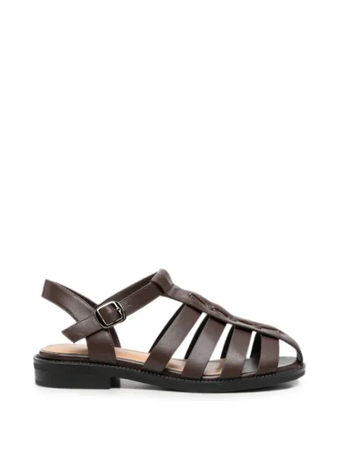 SERGIO MORETTI FIRENZE buckle-fastening cage sandals Brown 604526105