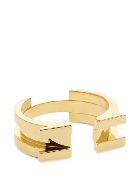 Elisabetta Franchi rigid bracelet with logo details Gold BC04B66E2