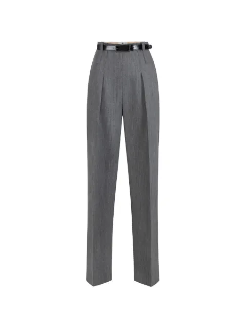 Elisabetta Franchi belted pleated trousers Grey PA22367E2